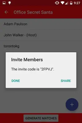 Secret Santa Generator android App screenshot 1